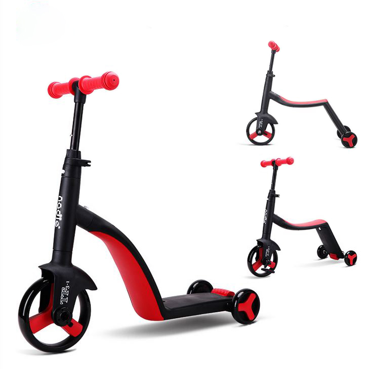 Xe Trượt Scooter Nadle 3in1 - Chòi Chân, Xe trượt, Xe đạp - Tiện Lợi - Màu Đỏ