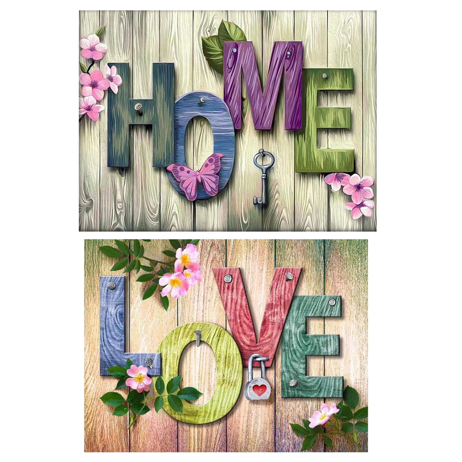 DIY 5D Diamond Painting Kits Rhinestone Cross Stitch Decor Home and Love