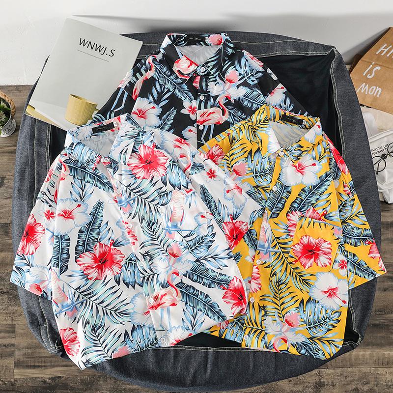 Áo Sơ Mi Nam Tay Ngắn In Hoa 3 Màu