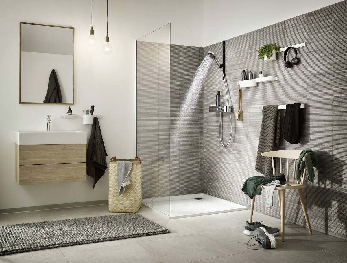 Móc treo khăn đôi HANSGROHE WallStoris 27914 - Hàng nhập khẩu