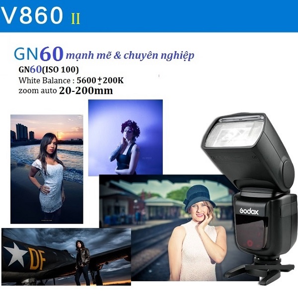 Đèn Flash Godox V860II TTL For Nikon - Hàng nhập khẩu
