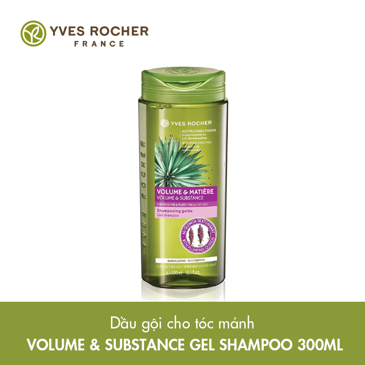 Dầu Gội Dành Cho Tóc Sợi Mảnh Yves Rocher Volume &amp; Substance Gel Shampoo 300ml