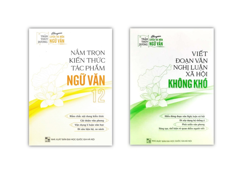 Sách - Combo 2 cuốn Nắm trọn kiến thức tác phẩm ngữ văn 12 + viết đoạn văn nghị luận xã hội không khó