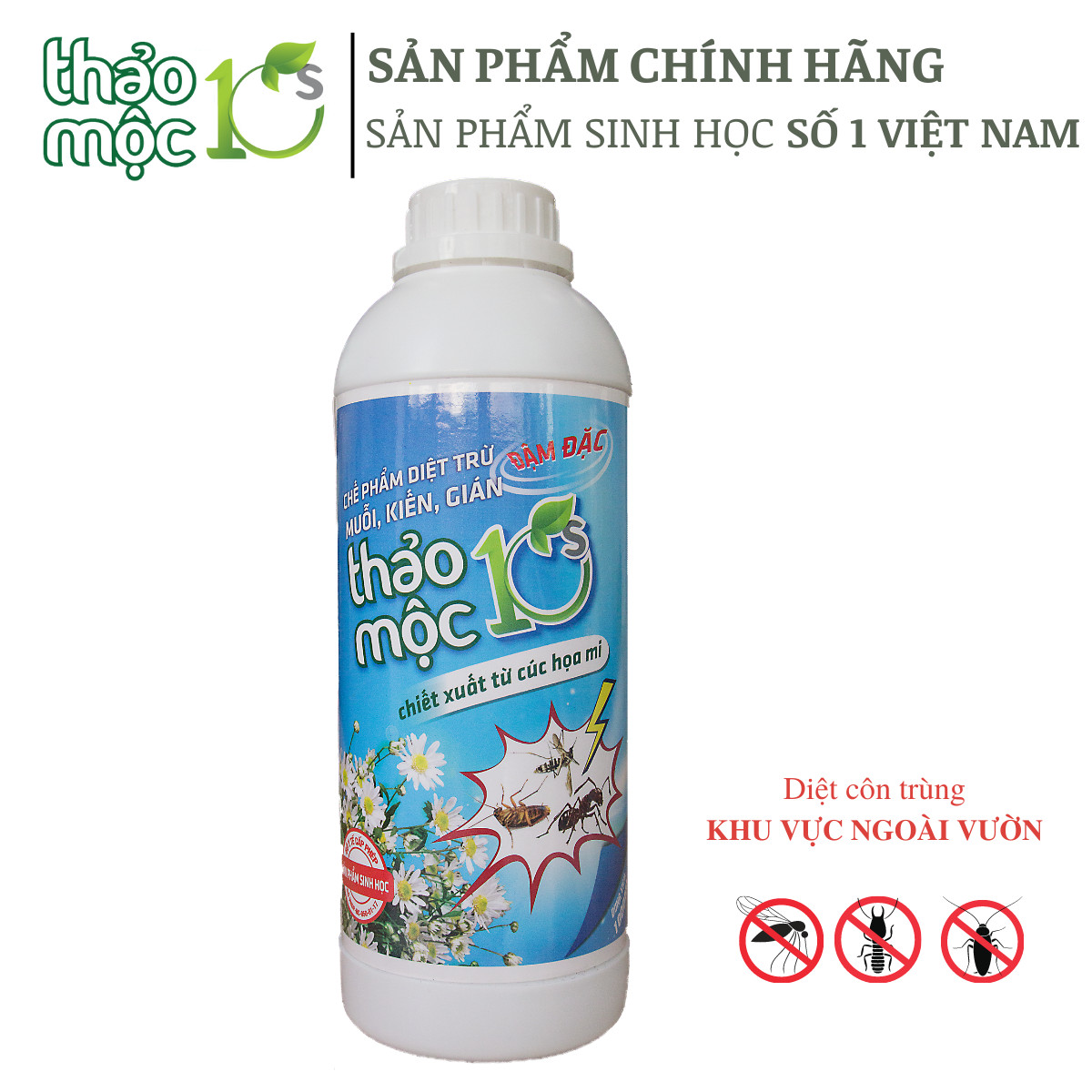 Diệt Côn Trùng Kiến, Muỗi, Bọ, Sâu, Rệp Dùng Cho Khu Vực Vườn Cây 100% Sinh Học Thảo Mộc 10s An Toàn Cho Sức Khỏe, Không Ảnh Hướng Đến Môi Trường Và Cây Trồng