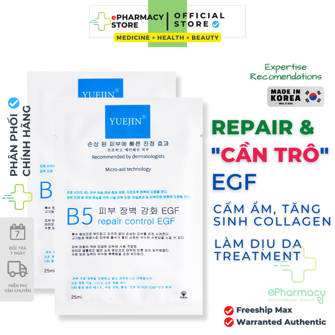 Mặt nạ cấp ẩm YUEJIN B5 REPAIR CONTROL EGF phục hồi da - ePharmacy