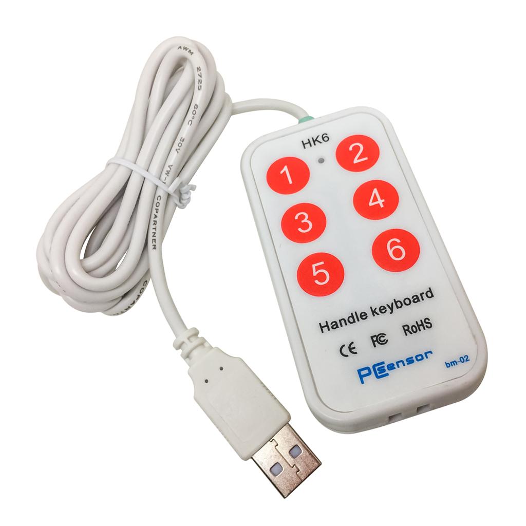 USB Handleheld Bàn Phím Bàn Phím 6 Phím Bấm Công Tắc Với CD Cho Laptop Chuyên Game Máy Tính Để Bàn