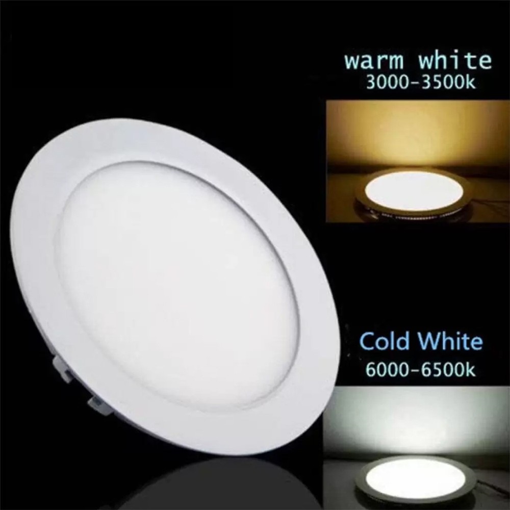 Đèn led âm trần tròn, đèn ốp trần ánh sáng trắng siêu mỏng cao cấp công suất 6W / 9W / 12W / 18W - Huy Tưởng