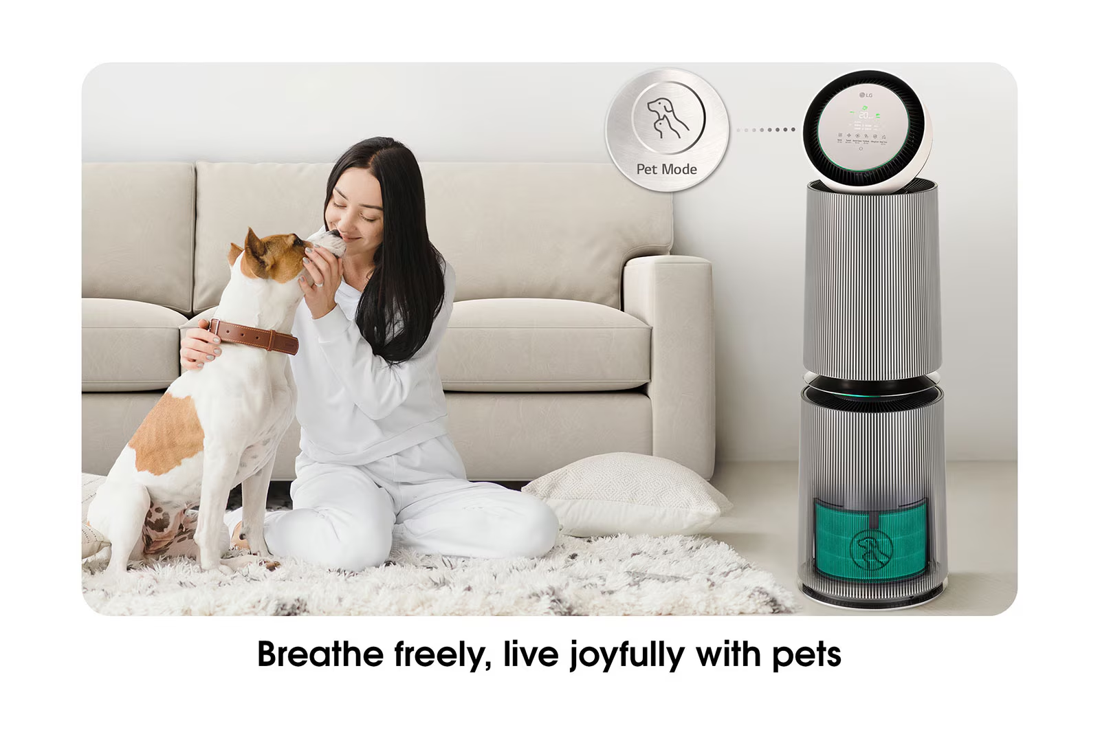 [Chỉ giao Miền Bắc/Nam] Máy lọc không khí PuriCare360 Alpha PET Công nghệ UVnano - AS10GDBY0.ABAE - Hàng Chính Hãng