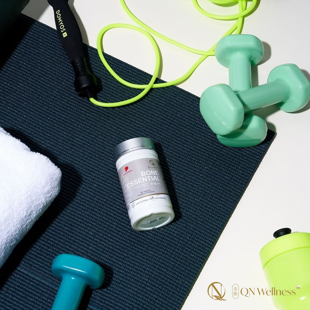 Combo Siêu Ưu Đãi Viên Uống Bổ Sung Canxi Bone Esstential QN Wellness Thuần Chay Chiết Xuất Từ Nghệ & Nha Đam, Giúp Hỗ Trợ Tuần Hoàn Máu, Củng Cố Xương Khớp - Hộp 60 Viên x 3