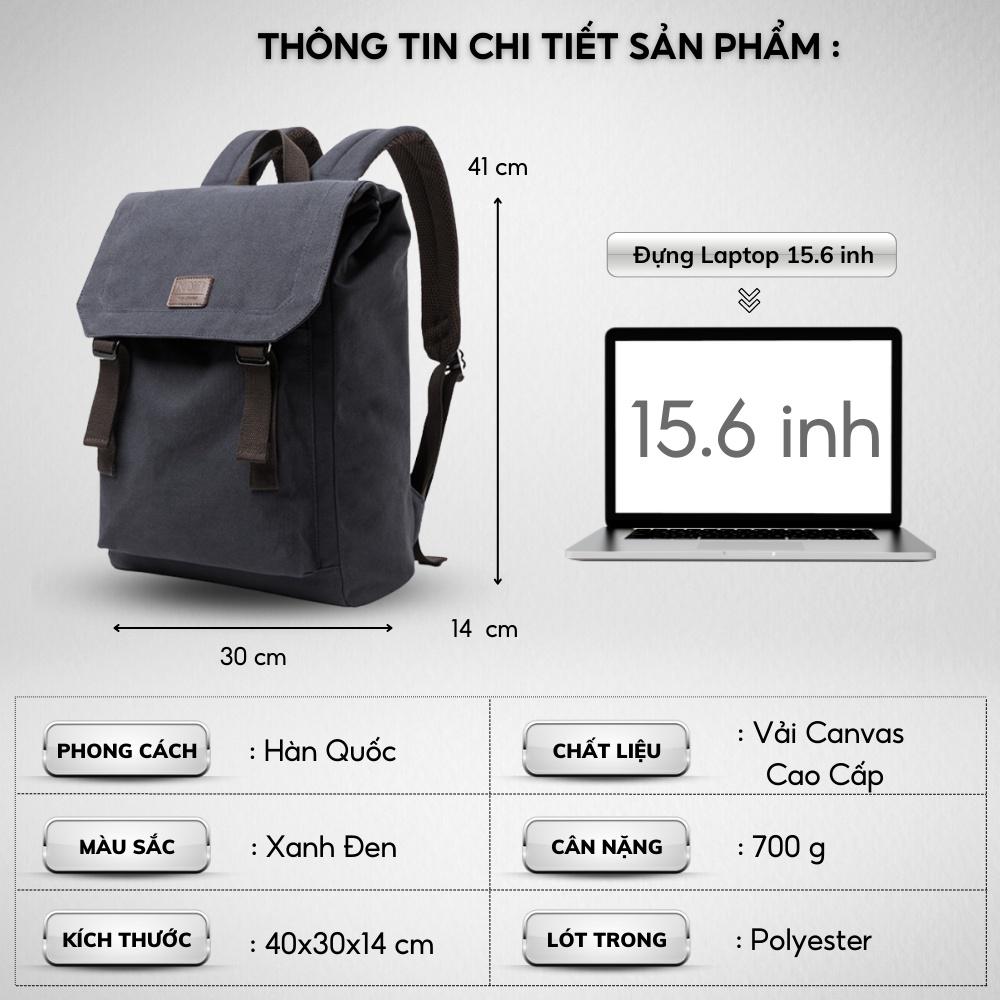 Balo Vải Thời Trang Ulzzang Nam Nữ,Vải Canvas Cao Cấp,Đựng Laptop 15,6 inh , Kiểu dáng trẻ trung, cá tính -