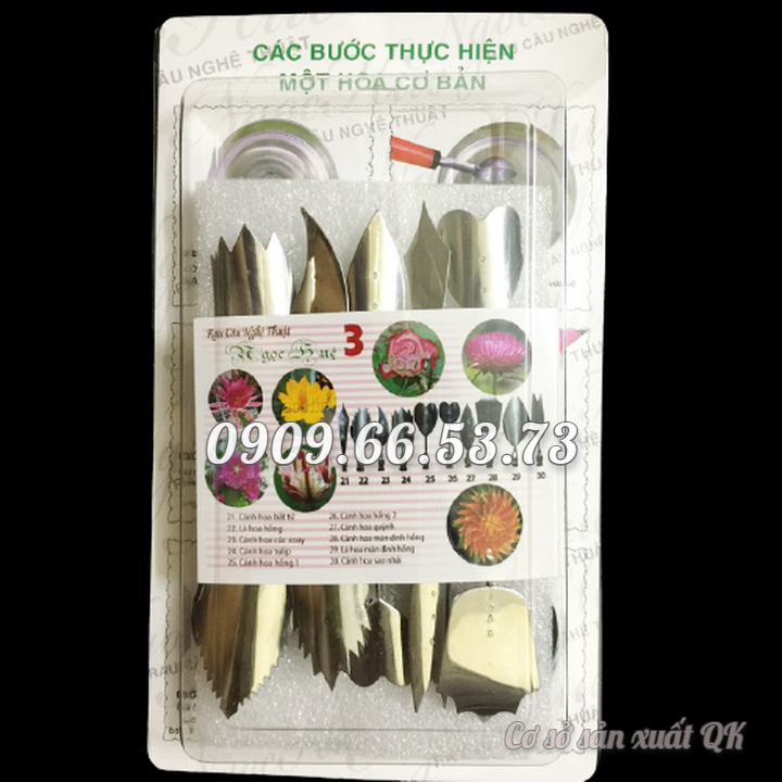Bộ 10 dụng cụ làm rau câu 3D – Bộ số 3 - Tặng kèm kim nhụy – Mã số 1070