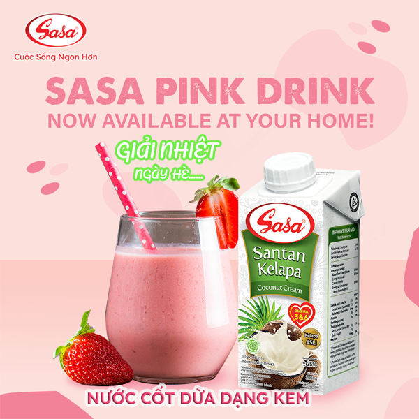 NƯỚC CỐT DỪA DẠNG KEM COCONUT CREAM SASA 200ML - NHẬP KHẨU INDONESIA