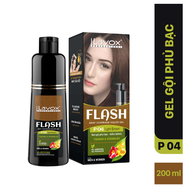 Gel Gội Phủ Bạc Tsubaki &amp; Vitamin B5  Flash