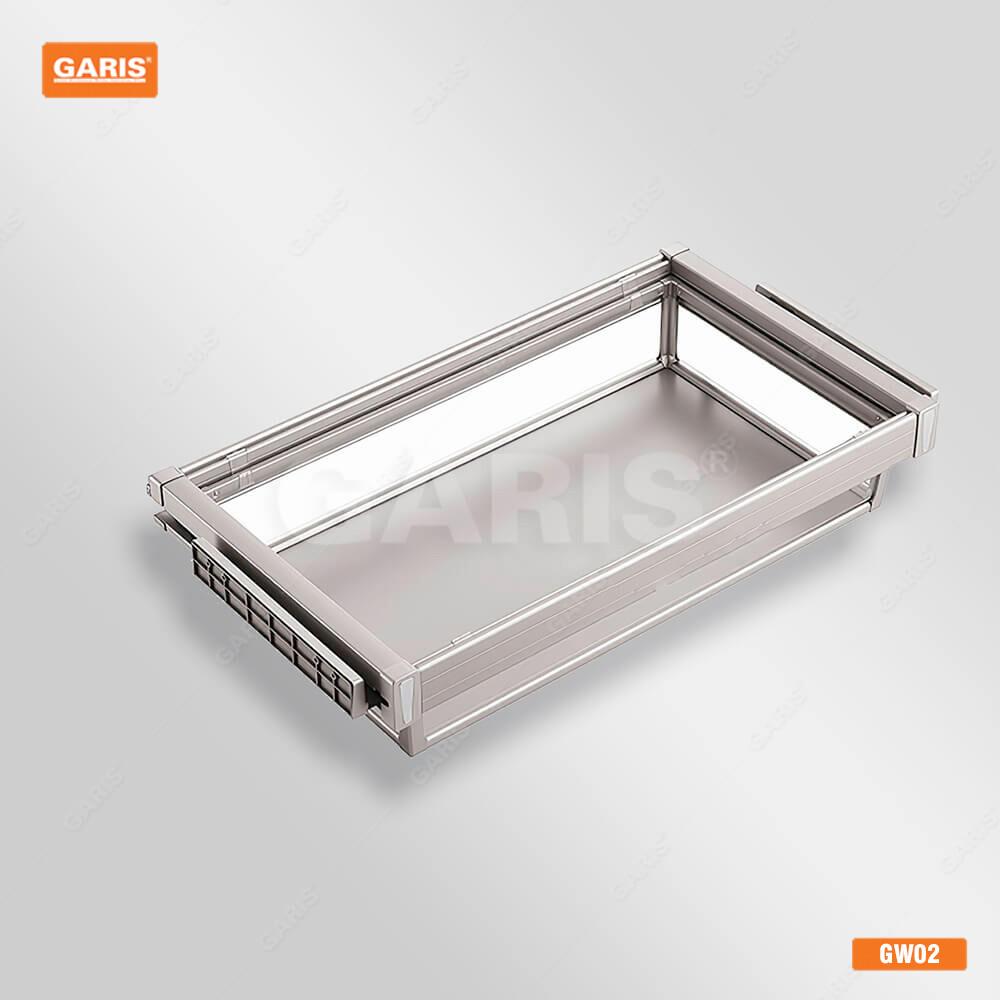 Ngăn kéo vách kính để đồ gập, màu trắng Garis GW02