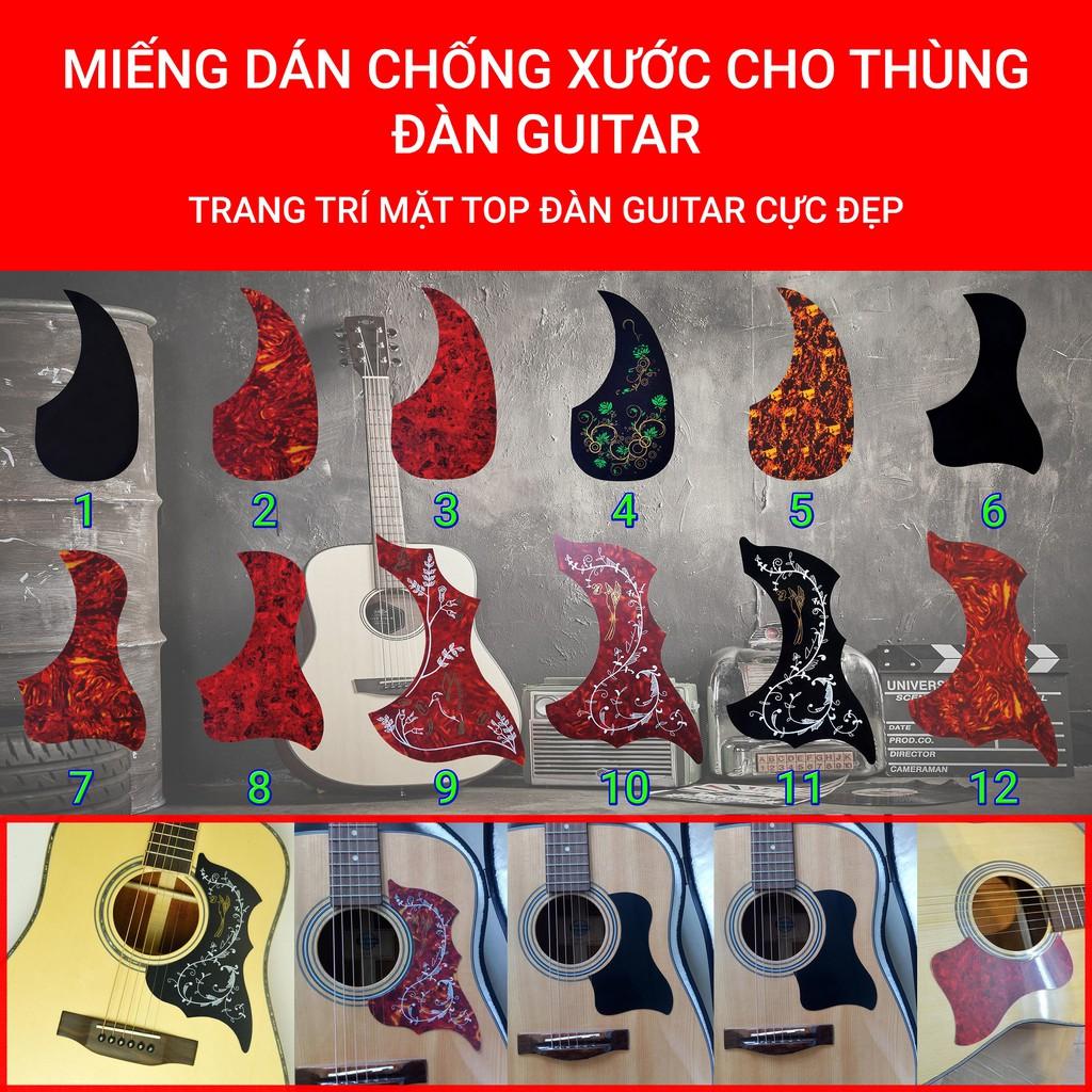 15 MẪU | Miếng dán chống xước thùng đàn Guitar | Trang trí thùng đàn Guitar