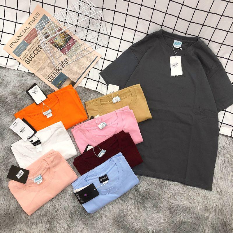 Áo thun trơn basic nhiều màu siêu đẹp 100% cotton mềm mịn ulzzang - ẢNH THẬT