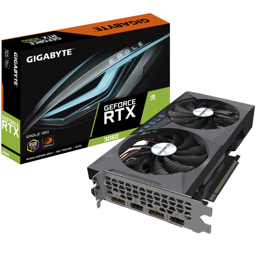 Card đồ họa GIGABYTE GeForce RTX 3060 EAGLE 12G (GV-N3060EAGLE-12GD) -- Hàng Chính Hãng