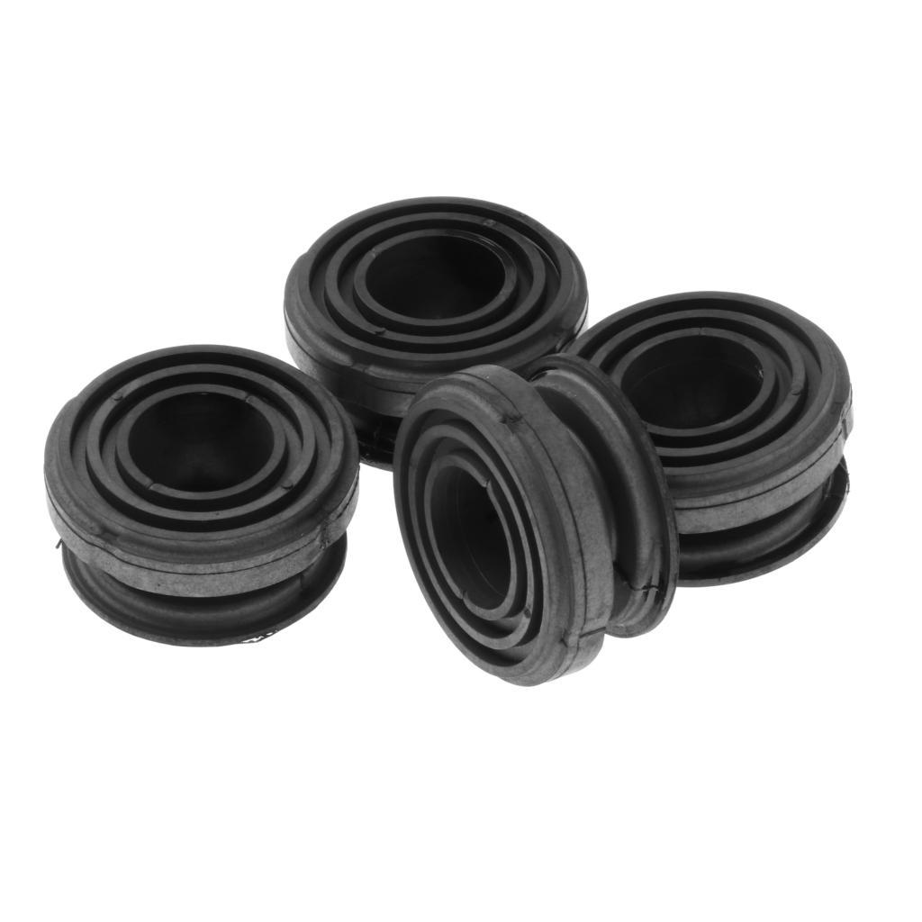 4Pcs Motorcycle Lower Round Rubber Feet Pads fits Honda 68325-Z07-003 Black