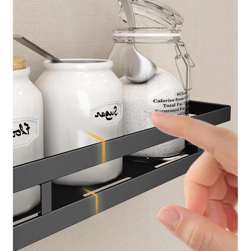 Kệ Thép Treo Tường Carbon Đựng Gia Vị Nhà Bếp Đa Năng Sơn Tĩnh Điện Không Gỉ TABIHOME, Giá Để Đồ