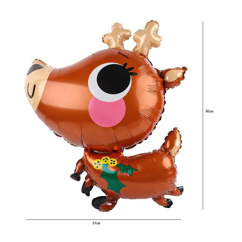 Bong bóng lá nhôm hình ông già noel/người tuyết/tuần lộc trang trí giáng sinh