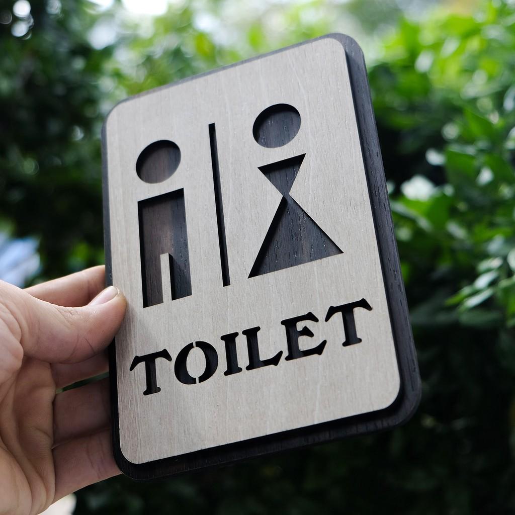 Bảng toilet (phòng vệ sinh) gỗ dán tường bằng keo 2 mặt