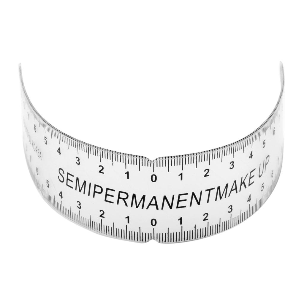 Eyebrow Grooming Stencil Shaper Ruler Measure Tool Makeup Reusable White