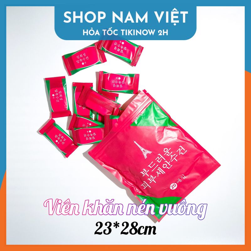 Khăn Giấy Nén Kiểu Viên Kẹo , Gói 20 Viên
