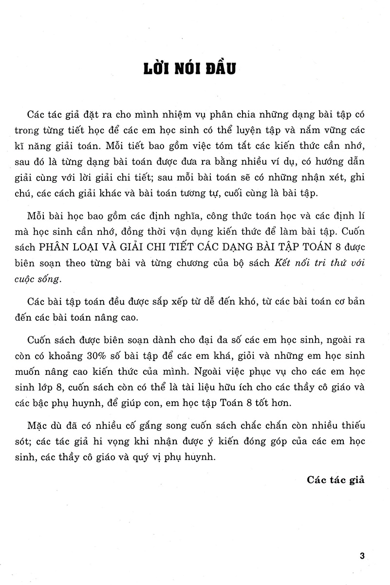 Phân Loại Giải Chi Tiết Các Dạng Bài Tập Toán 8/1 (Tái Bản)