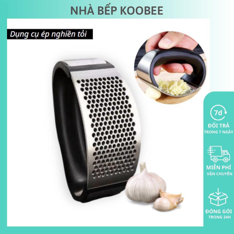 Dụng cụ nghiền tỏi cầm tay Inox cao cấp - Dụng cụ dập ép tỏi bằng tay thông minh KooBee