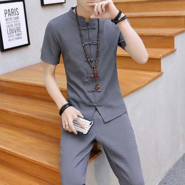 SCT Bộ Đũi Nam ngắn tay