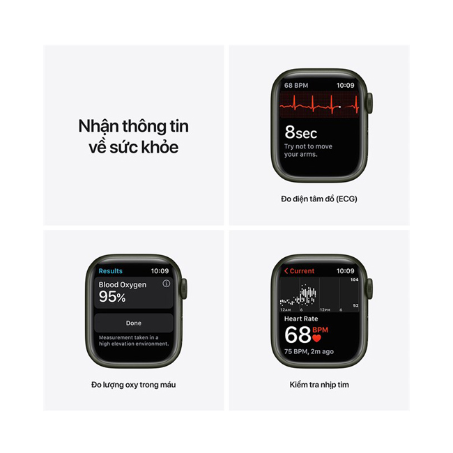 Hình ảnh Apple Watch Series 7 GPS Sport Band (Viền Nhôm, Dây Cao Su)