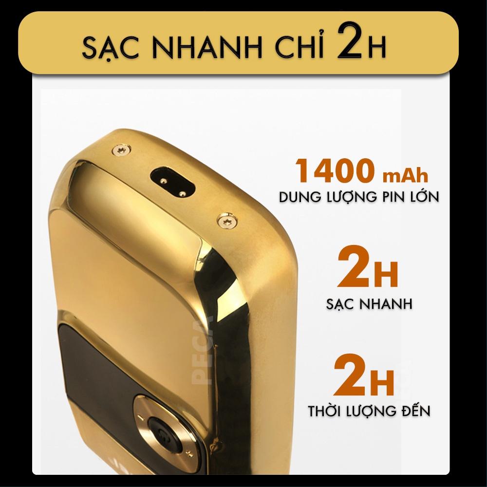 Máy cạo râu khô chuyên nghiệp Kemei KM-2028 cao cấp công suất mạnh 5W chỉnh 3 mức tốc độ có màn hình LCD, fade tóc