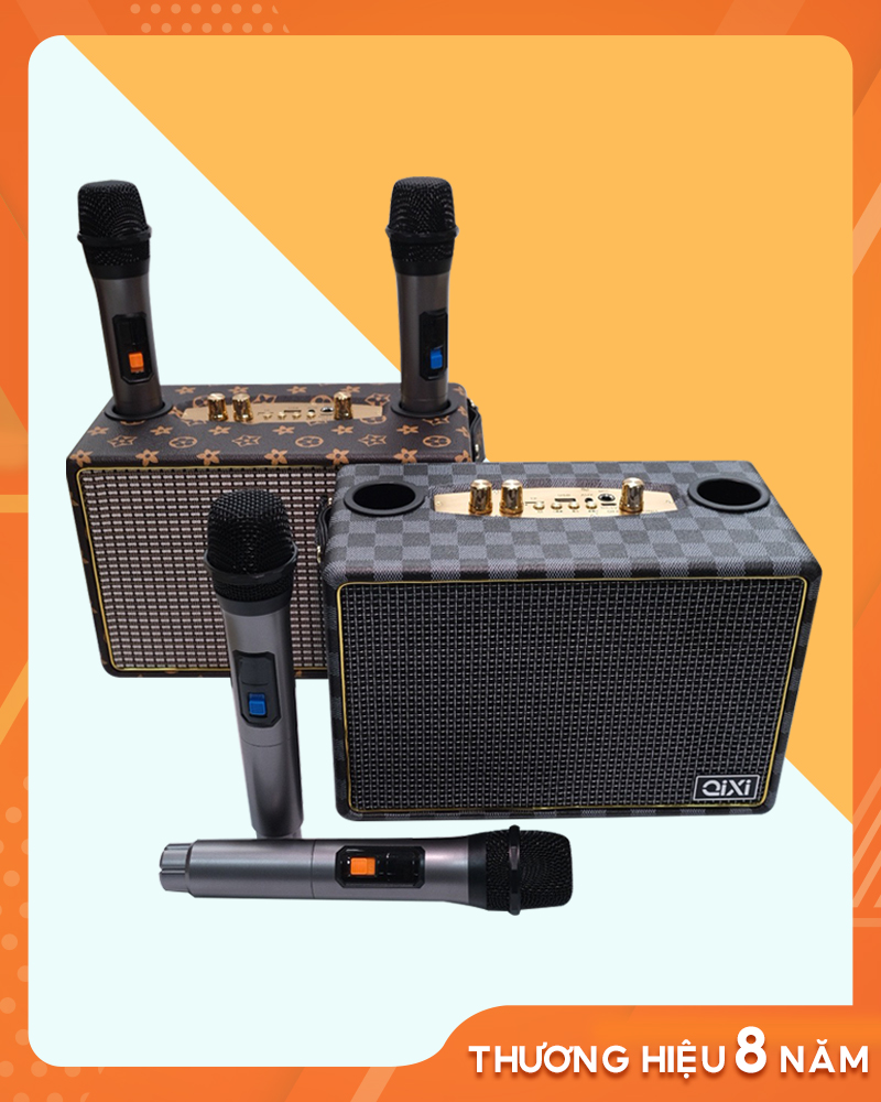 Loa Bluetooth Karaoke SK-2036 , Tặng Kèm 2 Micro Không Dây Cao Cấp , Hát Karaoke Nghe Nhạc Bass mạnh