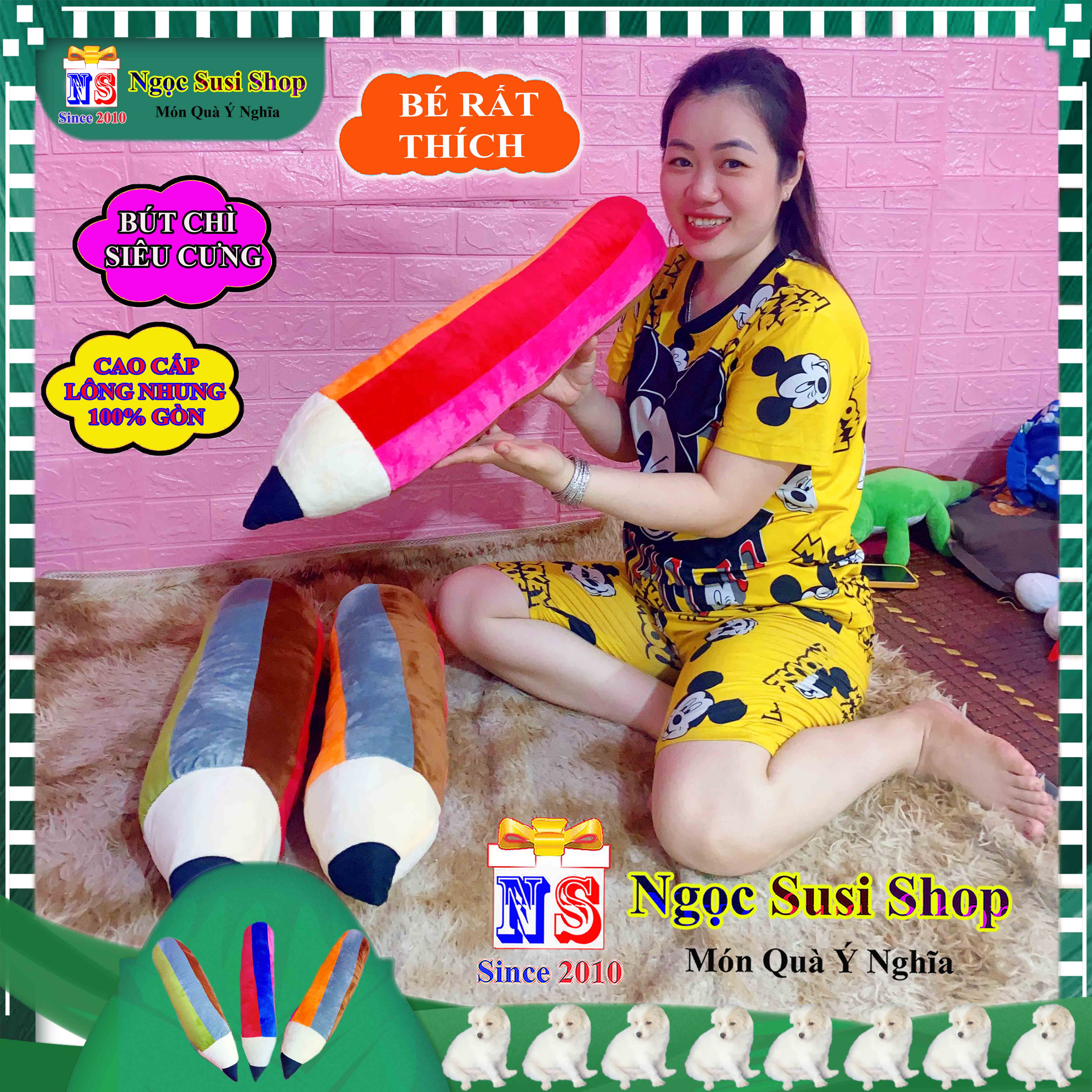 GỐI ÔM CÂY BÚT CHÌ NHỒI BÔNG NHIỀU MÀU RẤT MỀM MỊN ĐẸP NHƯ ẢNH- GẤU BÔNG HÌNH CÂY BÚT CHÌ HÀNG ĐỘC DÀNH CHO BÉ