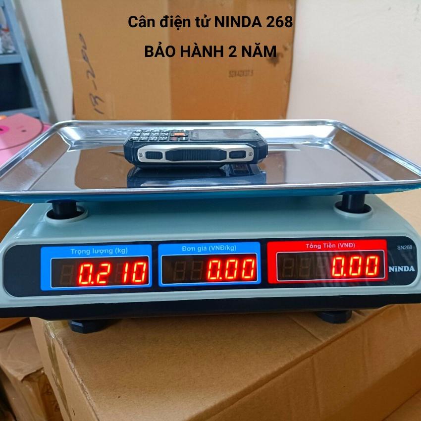 [ bảo hành 2 năm ] cân tính tiền điện tử NINDA 268 ( 30kg/1 ) dùng cho cân trái cây, thực phẩm...