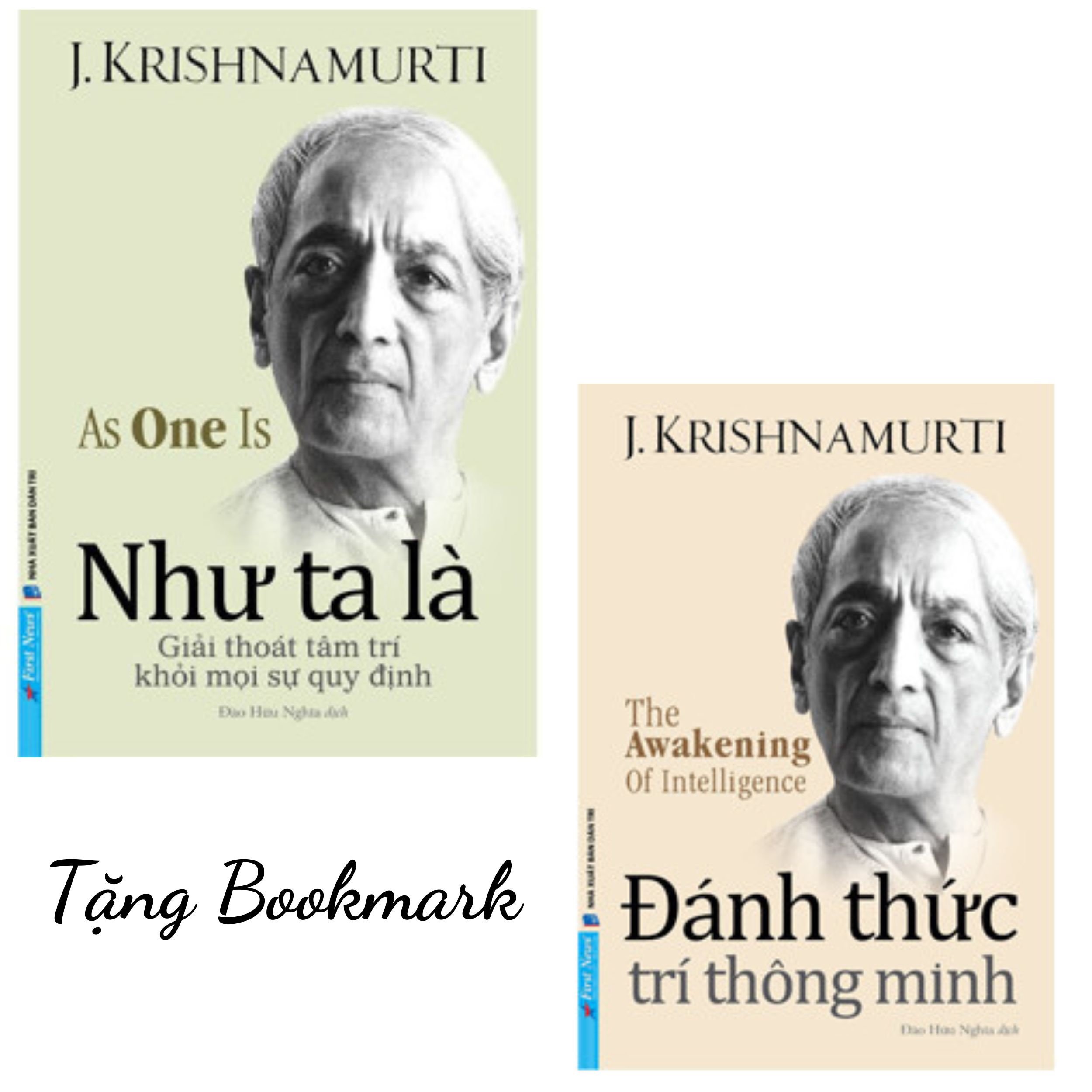 Sách - Combo 2 cuốn Đánh Thức Trí Thông Minh + Như Ta Là - J. Krishnamurti (FN) (Tặng Bookmark)