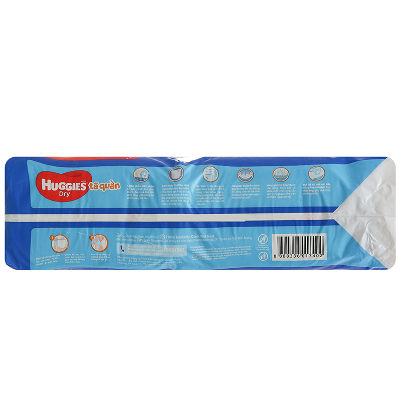 Tã quần Huggies Dry size M 74 miếng (cho bé 6 - 11kg)