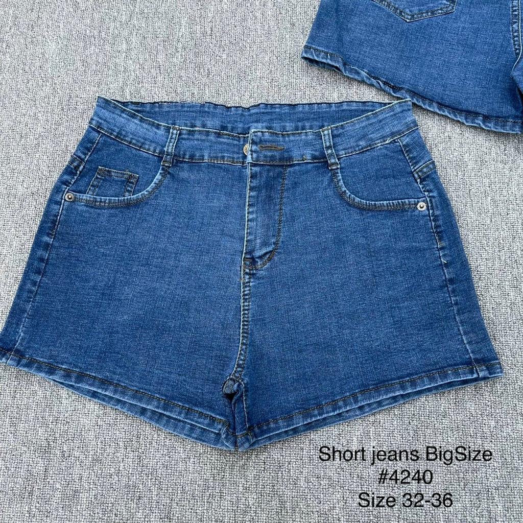 Quần Sọt Jean Nữ Vải Co Giãn Mẫu Trơn Hàng Bigsize Dành Cho Bạn Gái Từ 60-85kg