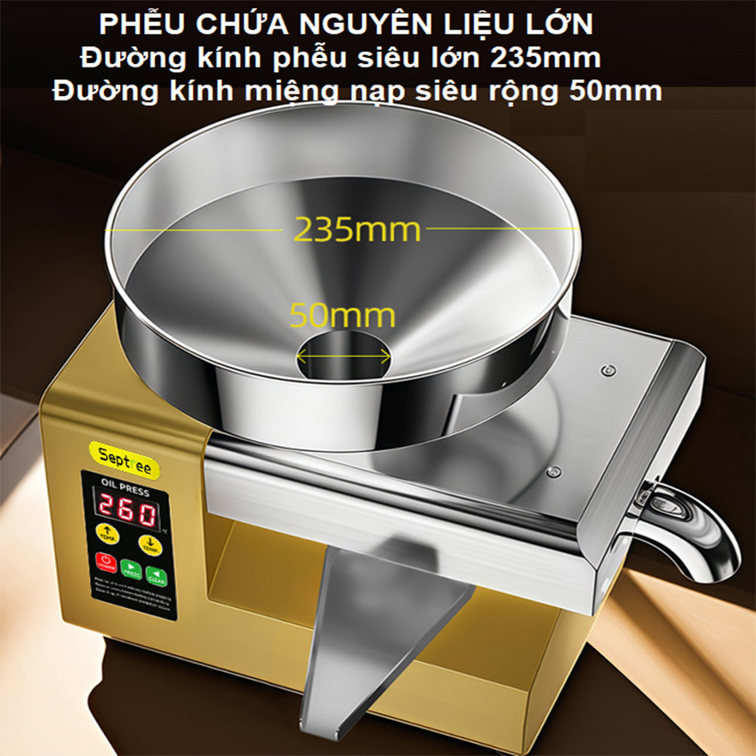 [HÀNG CHÍNH HÃNG] Máy ép dầu ăn thực vật, thế hệ thứ 4 hoàn toàn mới. Thương hiệu Mỹ cao cấp Septree - R8S