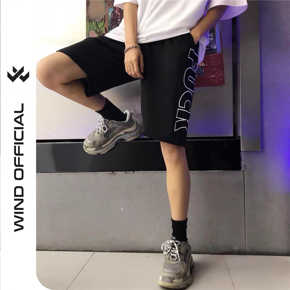 Quần short ngố WIND unisex form rộng Fick đùi lửng nam nữ phong cách ulzzang