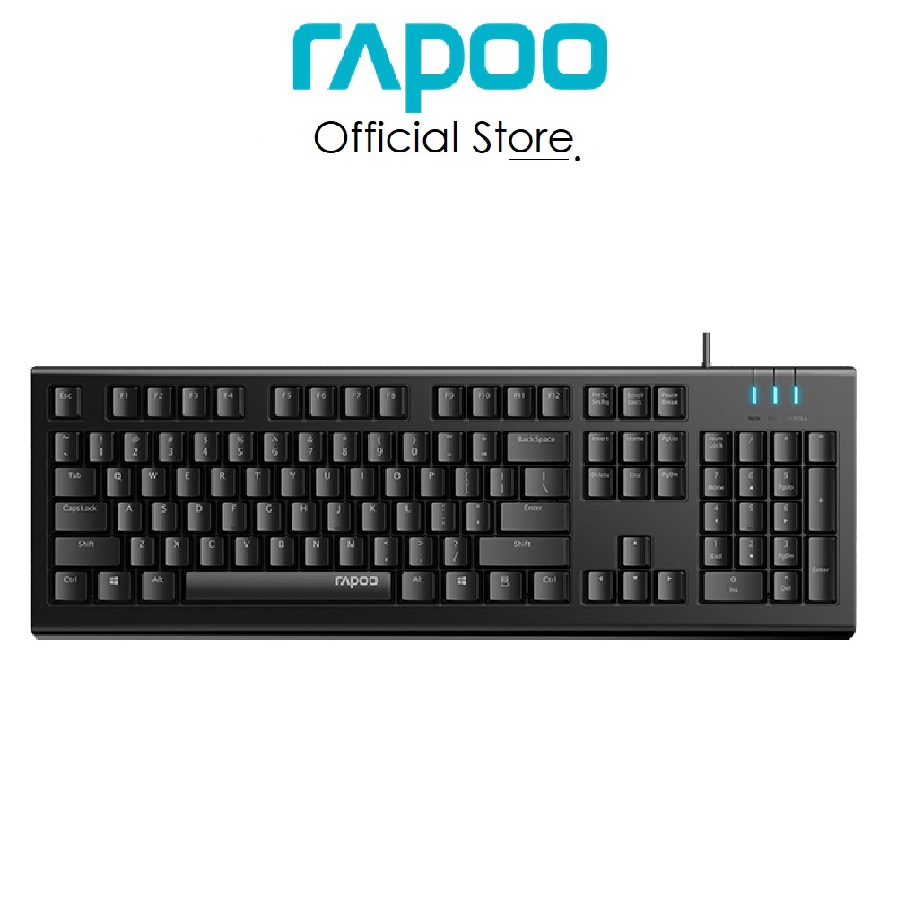 Bàn phím Rapoo NK1800 Wired (Đen) - Hàng chính hãng