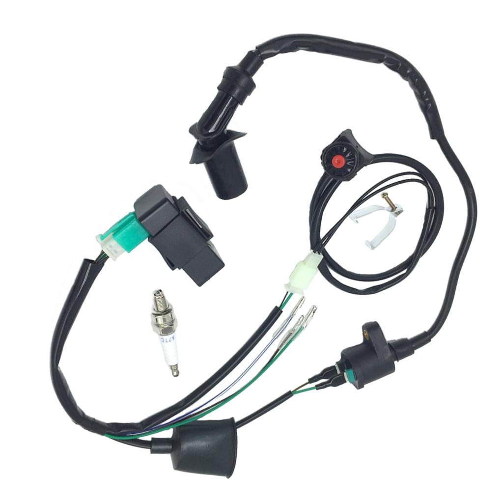 Wiring Loom Ignition Coil CDI Unit Kill switch 50-160cc Dirt Bike