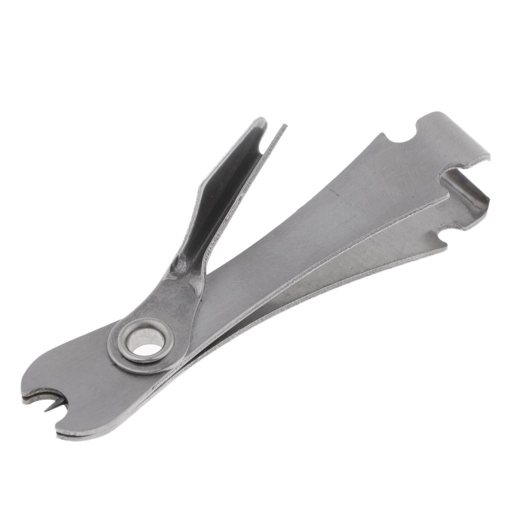 Stainless Steel Fishing Line Nipper Clipper Cord Cutter Knot Tyer Black