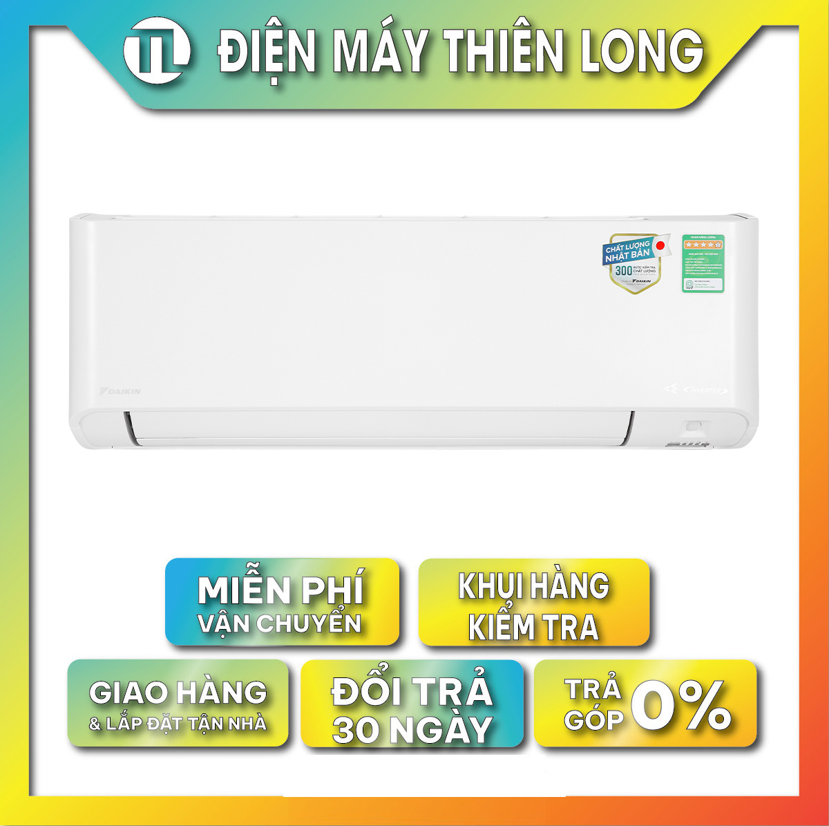 Điều hòa Daikin 1 chiều Inverter 11900 BTU FTKY35WMVMV - Hàng chính hãng - Giao tại Hà Nội và 1 số tỉnh toàn quốc