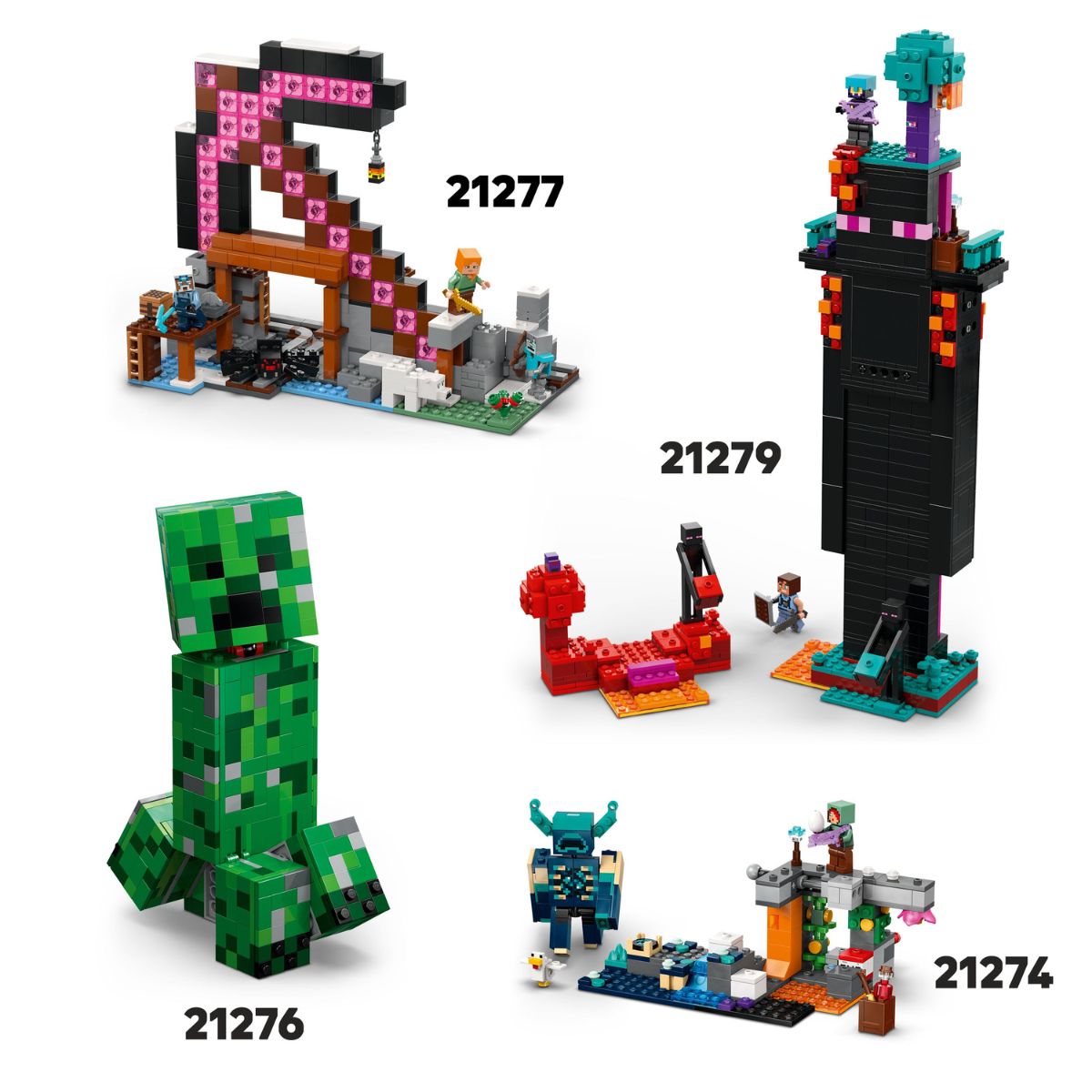 LEGO MINECRAFT 21275 Đồ Chơi Lắp Ráp Đài TNT Trong Rừng (287 chi tiết)