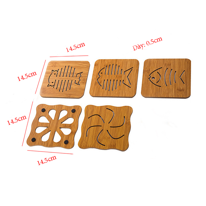 Combo 3 đế lót nồi bằng gỗ