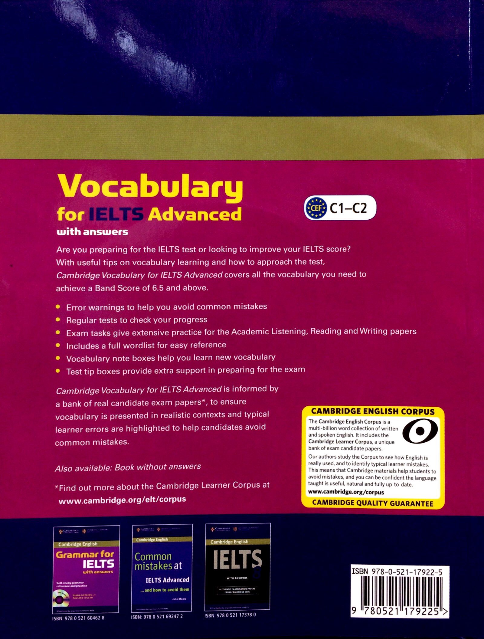 Cambridge Vocabulary for IELTS Advanced Band 6.5+ with Answers and Audio CD