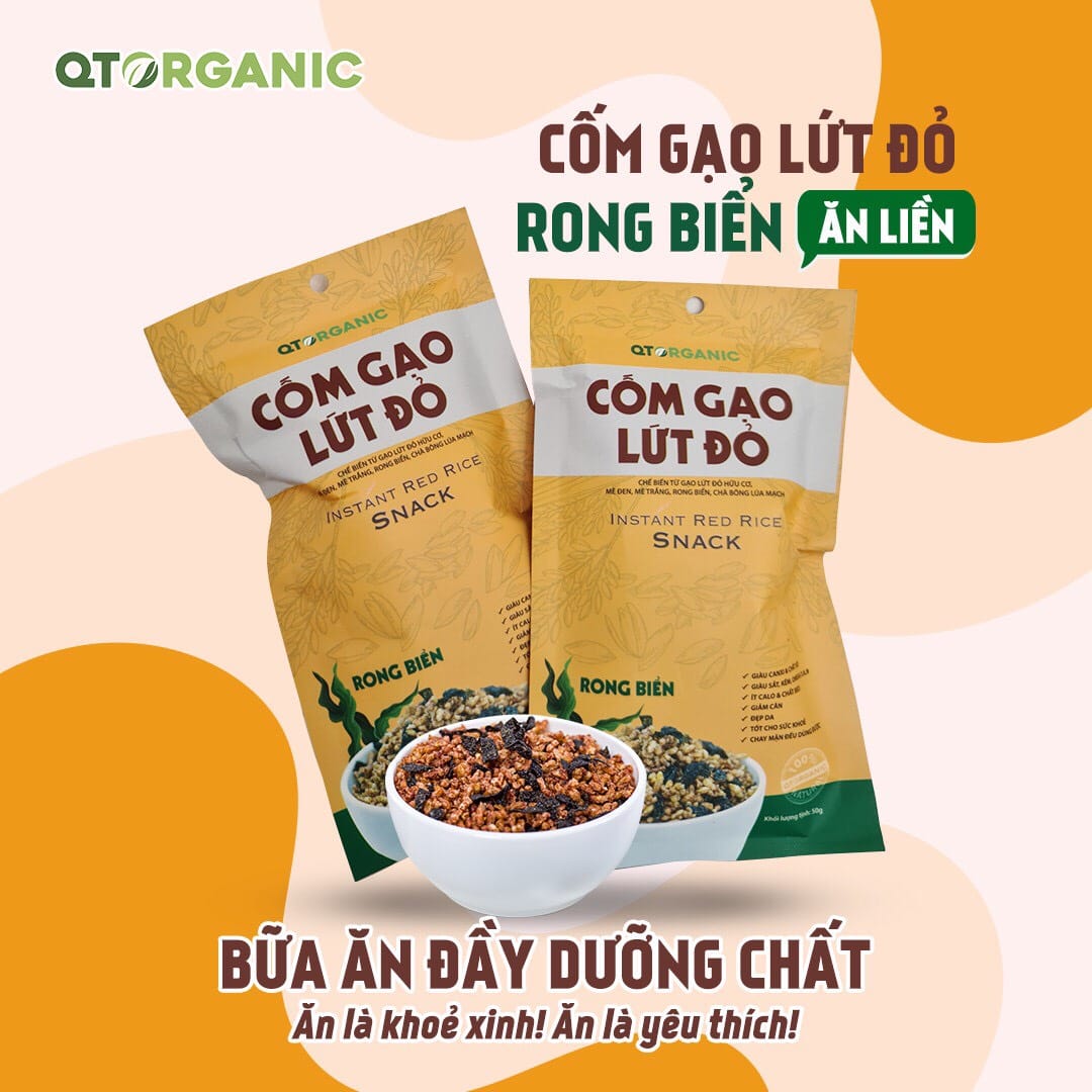 Cốm gạo lứt rong biển hữu cơ 50g