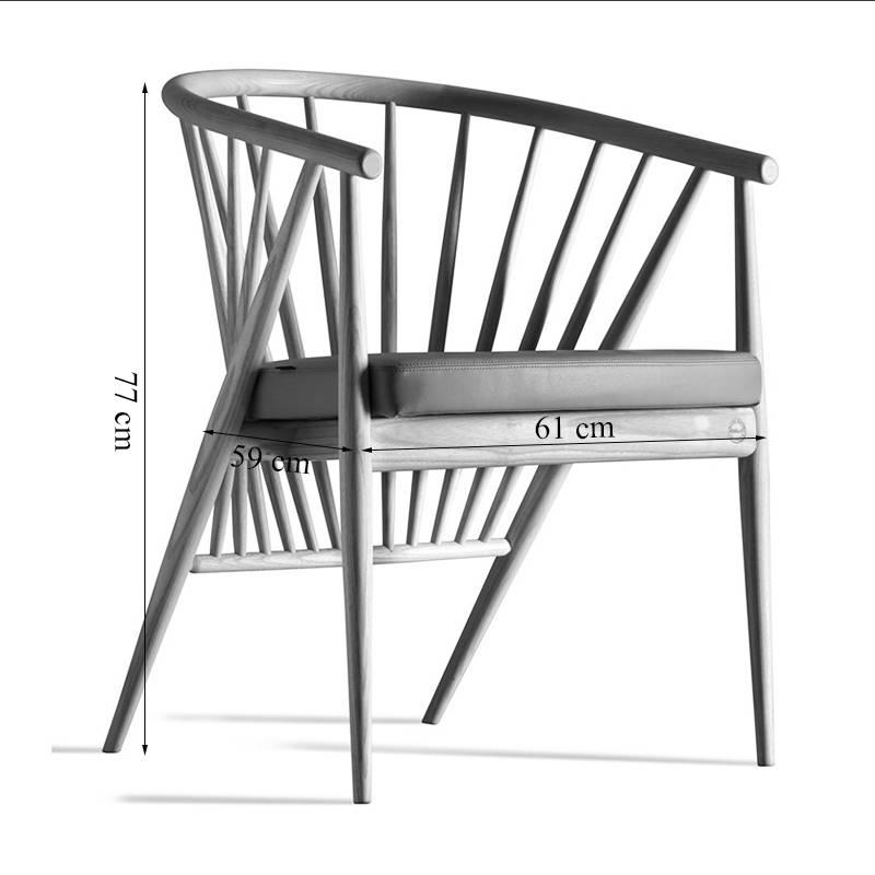 Ghế Genny gỗ ash IBIE nhiều tùy chọn
