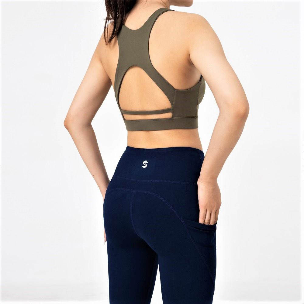 Set đồ tập gym yoga aerobic nữ áo bra 3 lớp kèm mút quần legging lưng cao co giãn đa chiều thoải mái